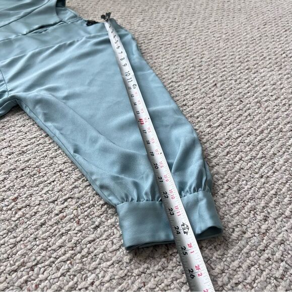 J. Crew Keyhole V-neck Blouse Satin-Backed Crepe - Picture 7 of 15